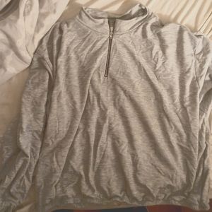 3X white cropped sweater